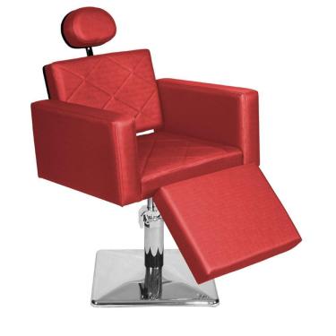 Imagem de Cadeira Poltrona Cabeleireiro Evidence Reclin Ap Vermelho