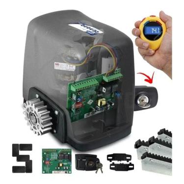 Imagem de Kit Motor Rossi 1 Dz Nano Turbo 4m Crem 5 Control Portão Deslizante 600kg