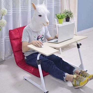 Imagem de Mesa lateral do sofá, mesa de laptop ajustável em altura Mesa médica sobre cama Mesa de computador portátil Sofá Cama de hospital Mesa de cabeceira Leitura doméstica, G