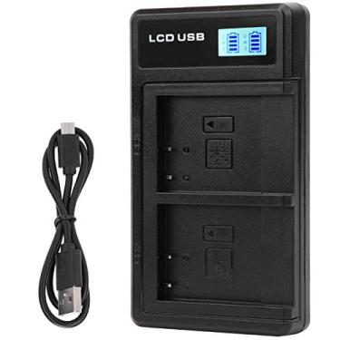 Imagem de Carregador de bateria para câmera, tela LCD, carregador de bateria dupla, carregador de bateria USB para bateria de câmera NPBN1