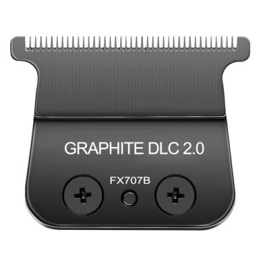 Imagem de Lâmina de reposição para aparador Babyliss Pro All FX787 e FX726 Aparadores de cabelo, DLC 2.0 Lâminas de substituição compatíveis com lâminas de aparador BaByliss Barberology, preta