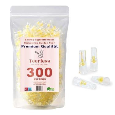 Imagem de TEERLESS Filtro de Cigarro Descartável 300 Filtros Alcatrão, Nicotina,Substâncias Nocivas | Melhora a Experiência de Fumar,Porta-Cigarros sem BPA