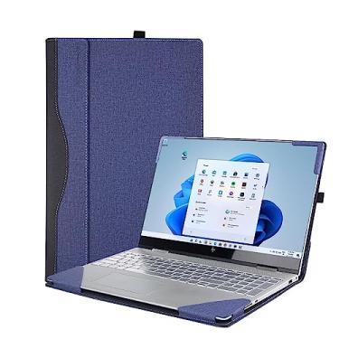 Imagem de Capa para notebook Hp ProBook 450 G10 G9 G8 2023-2021 / ProBook 455 G10 G8 G9 Capa protetora de couro PU 2 em 1 (azul)