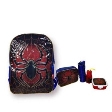 Imagem de Mochila Escolar + Kit Lancheira e Estojo Homem Aranha Winth BPD20946-Masculino