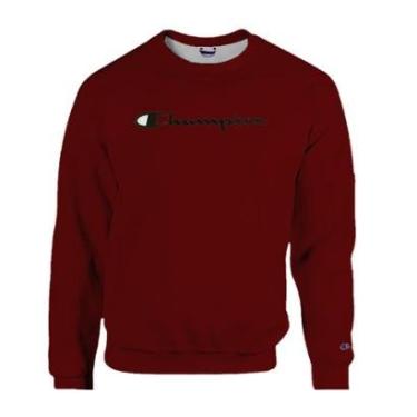 Imagem de Moletom Champion Felpado Gola Careca Logo Script Cinza-Masculino