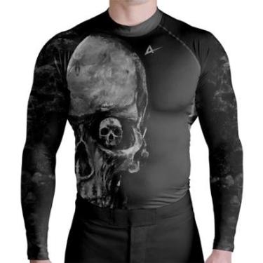 Imagem de Camiseta Atlética Rash Guard Face Caveira Masculina-Masculino