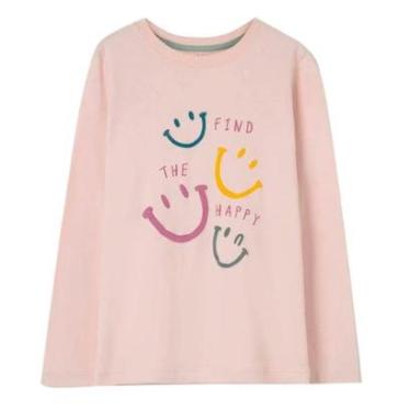 Imagem de Blusa Hering Kids  Infantil Menina Manga Longa Com Estampa Rosa-Feminino