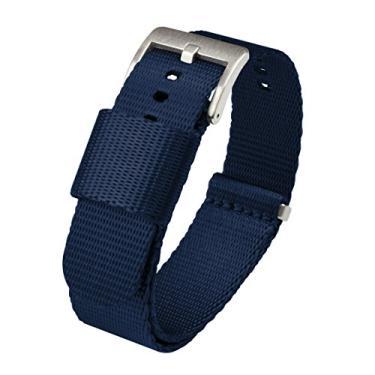 Imagem de Pulseira de relógio BARTON Elite NATO® Style - 18 mm, 20 mm, 22 mm ou 24 mm - Pulseira de relógio de nylon com cinto de segurança, Azul marinho, 20mm, Militar