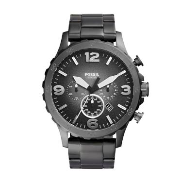 Imagem de Fossil Relógio masculino Nate de aço inoxidável cronógrafo de quartzo, Smoke, One Size