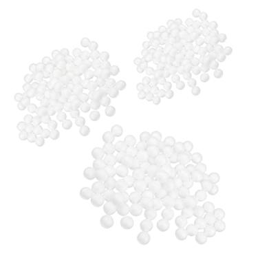Imagem de Luzhengyang Bolas de espuma de isopor de 10/15/27 mm para modelagem DIY - Kit de contas de espuma de poliestireno branco 300x