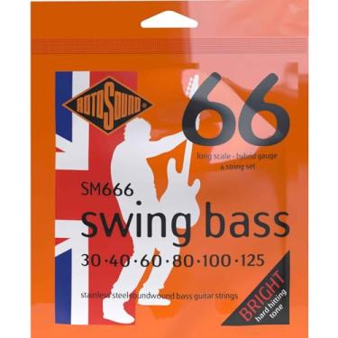 Imagem de Rotosound Cordas para baixo SM666 Swing Bass 66 aço inoxidável 6 cordas (30 40 60 80 100 125)