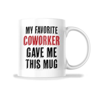 Imagem de Caneca My Favorite Coworker Gave Me This - Caneca de presente para elefante branco de última hora - Caneca de 325 ml Presente para Feriado Aniversário Natal - Caneca de sublimação de tinta cerâmica