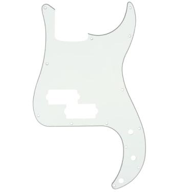 Imagem de Musiclily 13 Furos Escudo Baixo Pickguard para Fender EUA/Mexicana Standard Precision Bass 4 Cordas, 3 Camadas Pergaminho