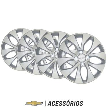 Imagem de Jogo de Calotas Aro 15 Prata 4 Furos Cubo Baixo KIT969