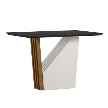Imagem de Mesa de Jantar Veneza 120x80 Tampo em MDF com Vidro - New Ceval