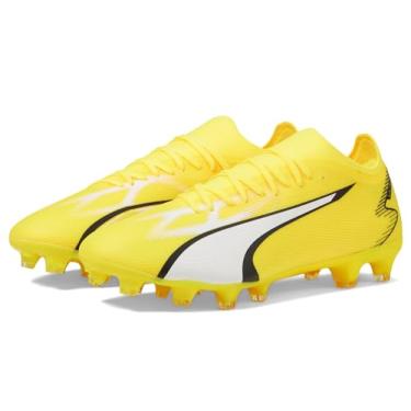 Imagem de PUMA Tênis de futebol masculino Ultra Match Fg, Amarelo Blaze/PUMA Branco/PUMA Preto, 42