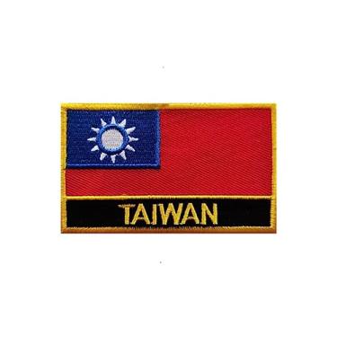 Imagem de Ruoming 1 peça de adesivos de bandeira de Taiwan a ferro ou costurados bordado tático militar nacional Taiwan (Taiwan,)