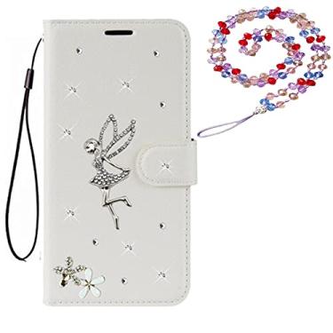 Imagem de Capa para Nokia G50 5G, capa protetora de couro brilhante e alça de pescoço [suporte] [compartimentos para cartões] [fecho magnético] para Nokia G50 5G capa de telefone (# 35)