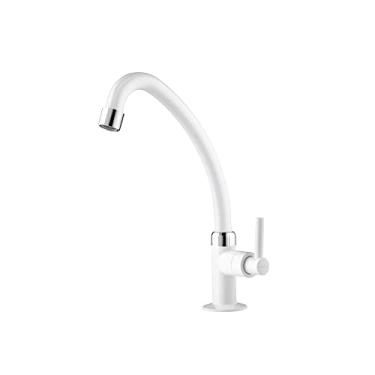 Imagem de TORNEIRA COZINHA MESA BICA MOVEL BRANCA LAGUNE