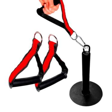 Imagem de Suporte De Anilhas Para Agachamento Sumô Treino Musculação Em Casa e Academia Gluteo e Perna (Vermelho)