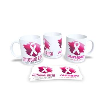 Imagem de Canecas Branca de Porcelana Personalizadas Outubro Rosa (Mod.13)