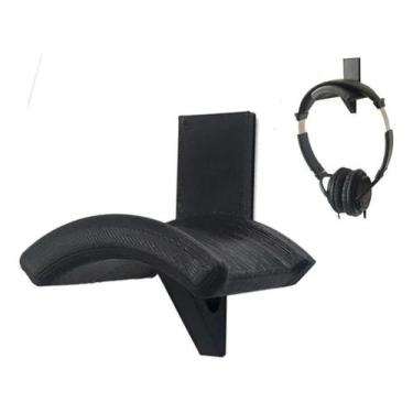 Imagem de Suporte De Parede Para Fixar Pendurar Fone De Ouvido - V I X 3 D, Pret