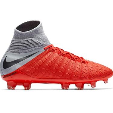 Imagem de Nike Chuteiras de futebol Junior Hypervenom 3 Elite DF FG (carmesim claro/cinza escuro metálico/cinza lobo), Multicolor Lt Crimson Mtlc Cinza Escuro Cinza Lobo 600, 37 BR
