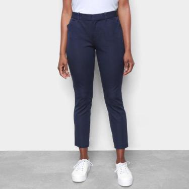 Imagem de Calça Sarja GAP Lisa Feminina, Azul, 34