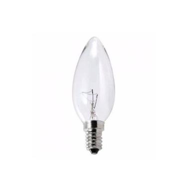 Imagem de Lâmpada Incandescente Vela Lisa Transparente 25W Luz Amarela 127V E14 