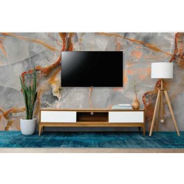 Imagem de Papel de Parede Painel 3D Mármore Prata 3,5M Auto Colante Revestimento