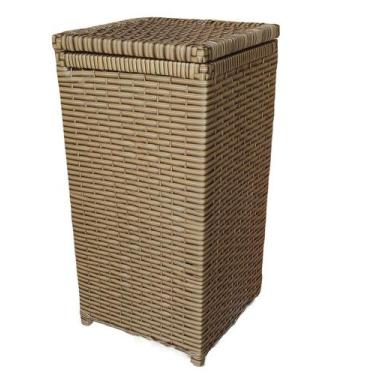 Imagem de Cesto de Roupa Fibra Sintética Tipo Vime Junco 45 Litros 30x30x60 - ar