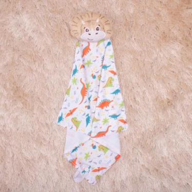 Imagem de Naninha Bebê Safari Bichinhos Fofos de Pelúcia Com Prendedor de Chupet