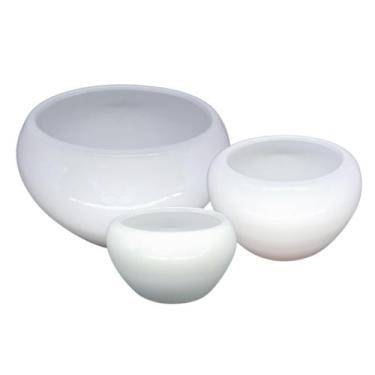 Imagem de Trio Cachepot Vasinhos Arranjo Orquídea Suculentas Centro de Mesa Vaso