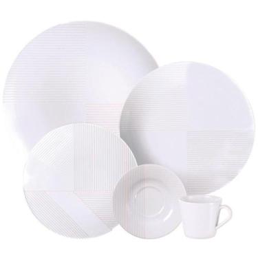 Imagem de Aparelho de Jantar Tramontina Grid em Porcelana Decorada 20 Peças 9658