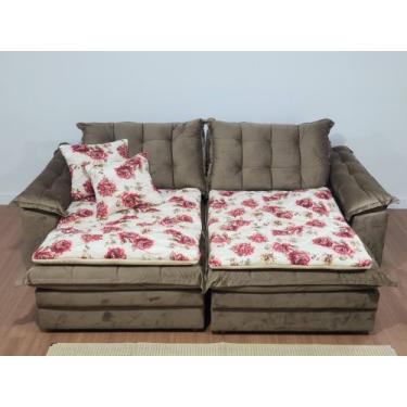 Imagem de Pillow top para sofá retrátil de dois módulos modelo impermeável com d