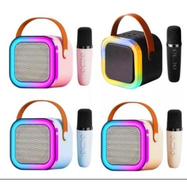 Imagem de Caixa de Som Profissional Karaokê C/ Microfone Sem Fio Bluetooth - Alt