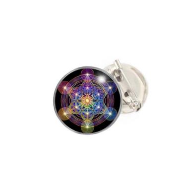 Imagem de Boton Cubo de Metatron Geometria Sagrada - RECANTO ASTRAL, Colorido