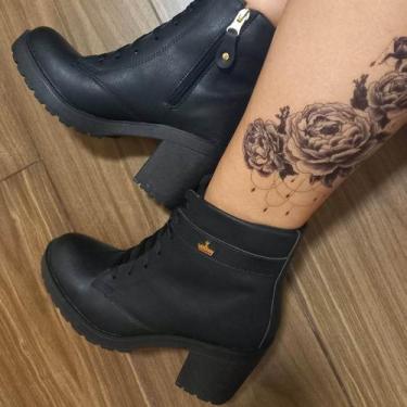 Imagem de Bota Feminina Coturno Tratorado Salto Leve e Confortável - classek, Pr