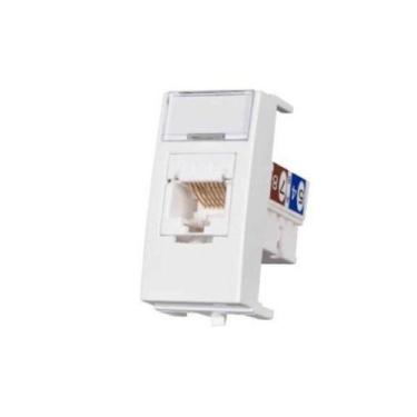 Imagem de Sleek Modulo Tomada para Rede Inf Rj45 Cat6 - Margirius, BRANCA