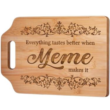 Imagem de AceThrills Meme Gifts for Meme Christmas Gifts for Birthday, Mothers Day - 30 cm C × 21 cm L × 0,4 cm Tábua de corte de bambu gravada