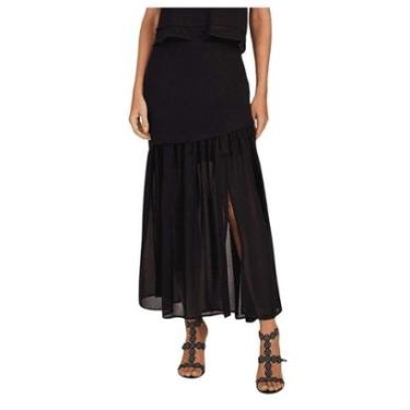 Imagem de Saia Feminina Lado Avesso Long Midi Preta - L125479-Feminino