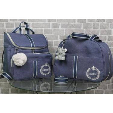 Imagem de Kit de Bolsas Maternidade Mala mochila 2 em 1 Personalizado menino men