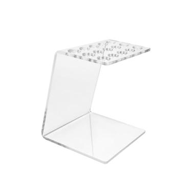 Imagem de Milageto Suporte de tesoura de acrílico, organizador de tesouras, suporte transparente para tesouras de salão, prático, moderno para barbeiros e estilistas