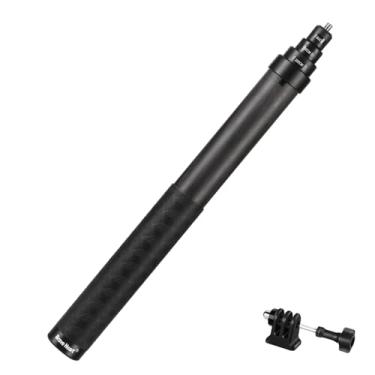 Imagem de Bastão de selfie invisível de fibra de carbono retrátil de 2 metros para Insta360 ONE X5 X4 X3 R RS X Insta 360 GO 2 3, para Go Pro Max Hero 13 12 11 10 9 8 7 DJI Action 3 4 Pocket 3 (preto)