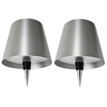Imagem de GZKPL Kit de 2 lâmpadas de garrafa sem fio, lâmpada de LED recarregável para garrafas, abajur, luz de licor, luminária de mesa com 3 cores reguláveis ao toque para qualquer garrafa, bar, restaurante,