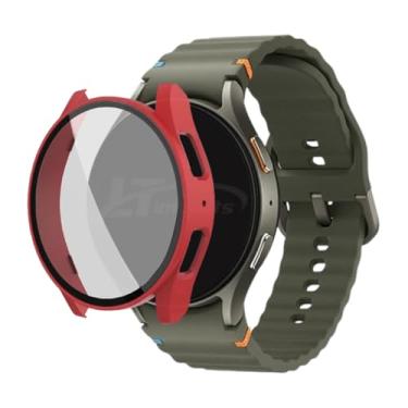 Imagem de Capa Rígida com Pelicula de Vidro Integrada LTimports compativel com Galaxy Watch 7 40mm Sm-L300 Bt e Sm-L305 Lte (LT-Vermelho)