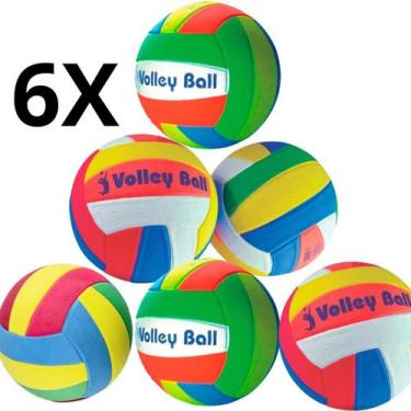 Imagem de Kit 6 Bolas de Volley Ball Apolo em EVA para Quadras e Praia - Apolo B