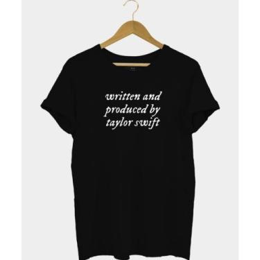 Imagem de Camiseta Feminina Baby Look Written And Produced Taylor Swift - SEMPRE