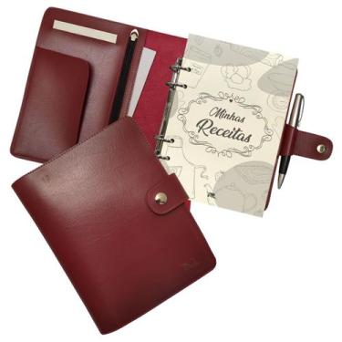 Imagem de Agenda Minhas Receitas 195-R Raffai Couros, Vermelho