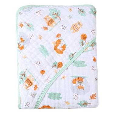 Imagem de Toalha de Banho Soft Papi Karinho com Capuz Bosque Verde, Verde Claro,